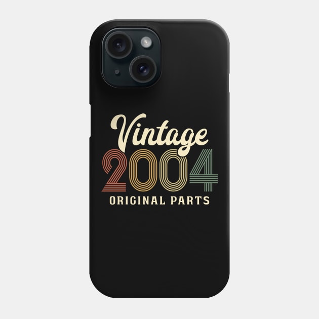 Vintage 2004 Original Parts 20th Birthday Gift Phone Case by Cuteness Klub