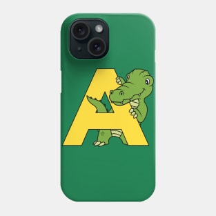 Letter A with Aligator Phone Case