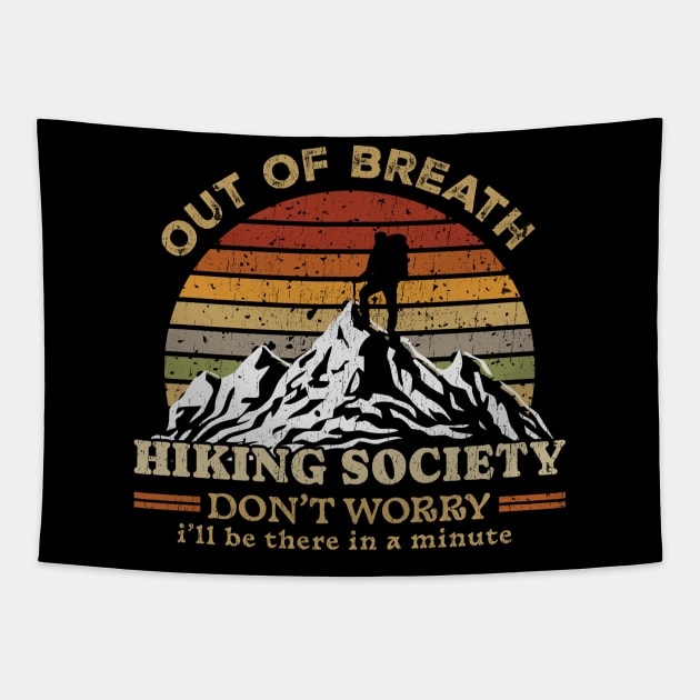 Hiking Society - Retro Vintage Tapestry by Bunder Score