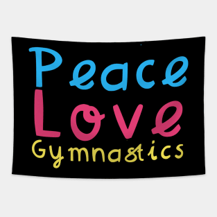 Peace Love Gymnastics Tapestry