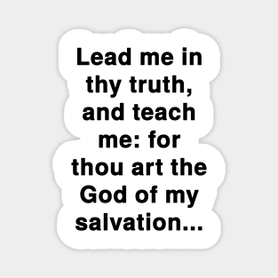 Psalm 25:5  Bible Verse Typography KJV Magnet