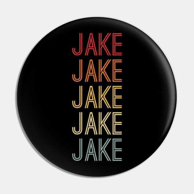 Jake Name Vintage Retro Gift Named Jake Pin by CoolDesignsDz