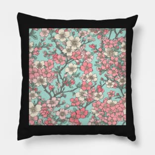 Chiyogami Cherry Blossom Pattern Pillow