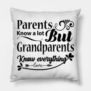 Grandparents know everything Pillow