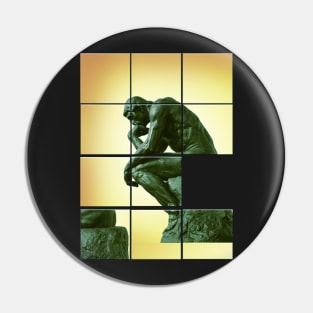 Le penseur The thinker, sliding pictures puzzle Pin