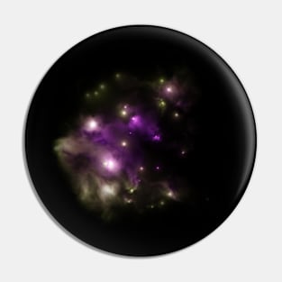 Purple and yellow stars in nebula Pin