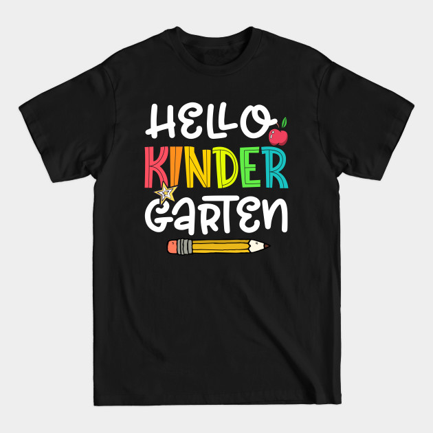 Disover Hello Kindergarten Back To School Ready For Kindergarten - Hello Kindergarten Back To School - T-Shirt