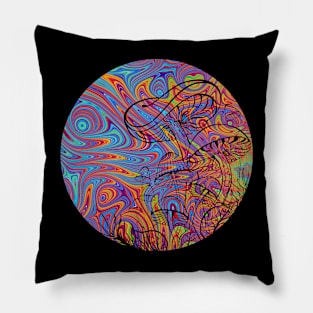 Groovy mushrooms Pillow