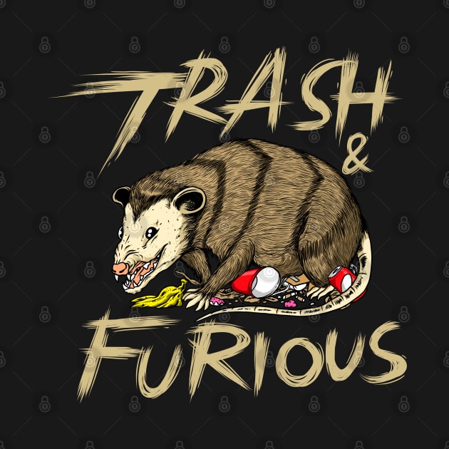 Trash and furious opossum by popcornpunk