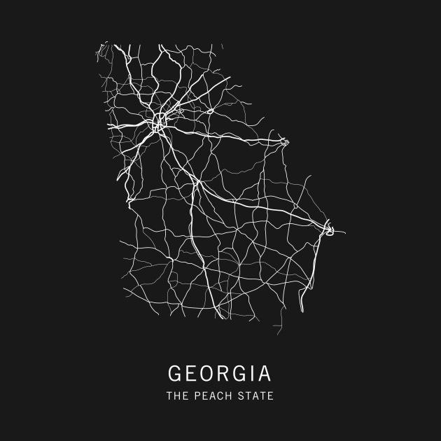 Georgia State Road Map by ClarkStreetPress