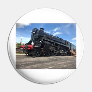 black steam train locomotive Pin