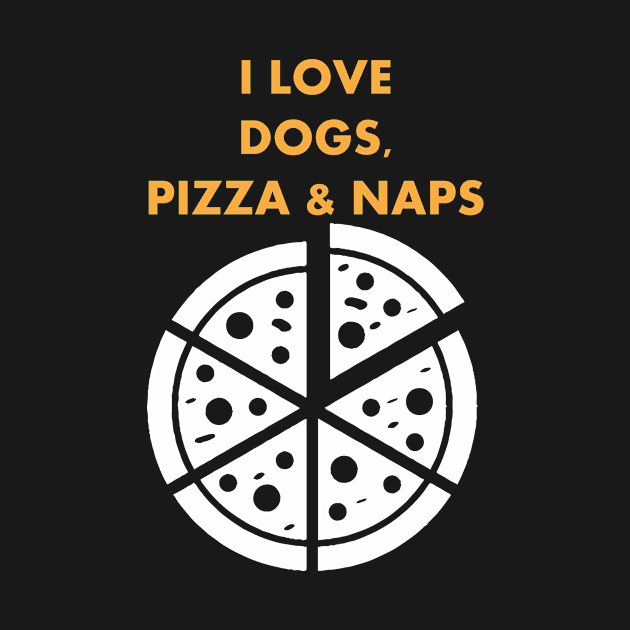 I LOVE DOGS PIZZA NAPS GOLD by Prairie Ridge Designs