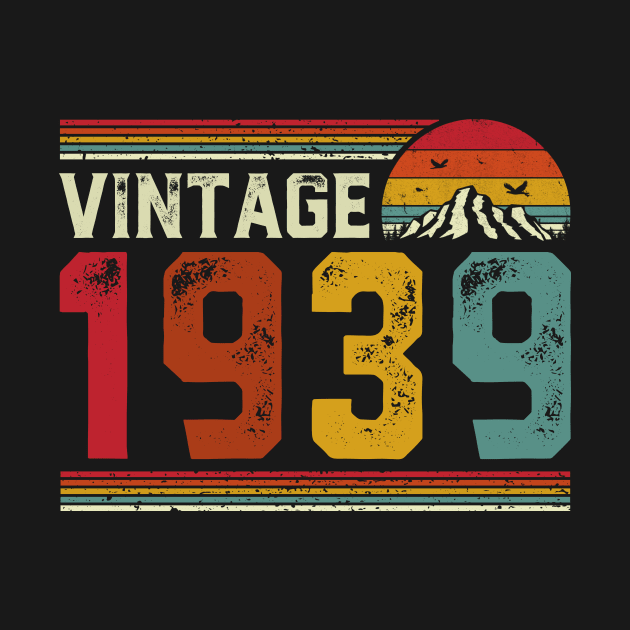 Vintage 1939 Birthday Gift Retro Style by Foatui