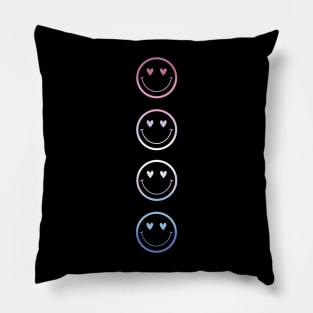 Bigender Pride Smiley Pillow