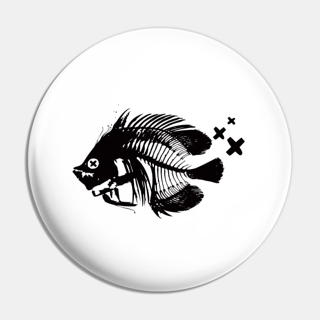 Happy dead fish Pin by Ikographik