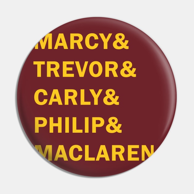 Travelers - Marcy & Trevor & Carly & Philip & MacLaren Pin by BadCatDesigns