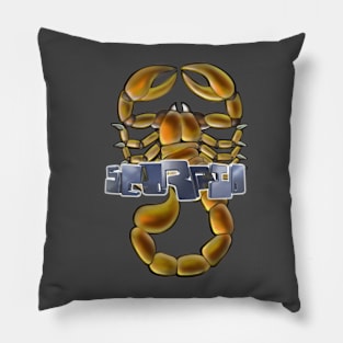 Front and Back Scorpio Tee Pillow