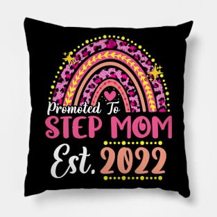 Promoted to Step Mom Est.2022 Rainbow Stepmother to Be New Stepmother Pillow