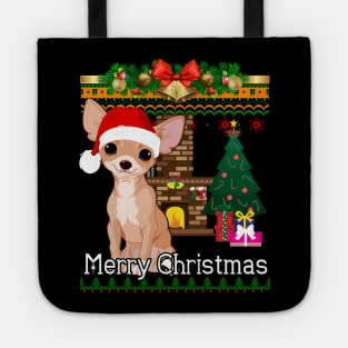 Ugly Christmas Sweater CHIHUAHUA Tote
