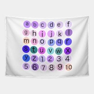 Letters and Numbers Tapestry