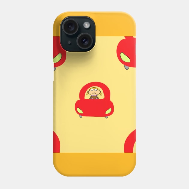 Background design pattern, driver, car, transport, travel, Phone Case by grafinya