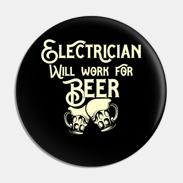 Electrician will work for beer design. Perfect present for mom dad friend him or her Pin by SerenityByAlex