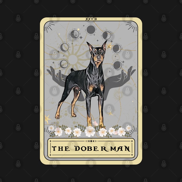 Doberman dog Tarot Card, Doberman lover by AlquimiaDesign