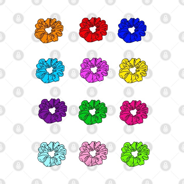 Colorful Scrunchies by JPDesigns