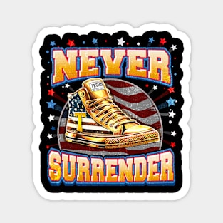 Trump Sneakers Never Surrender Magnet