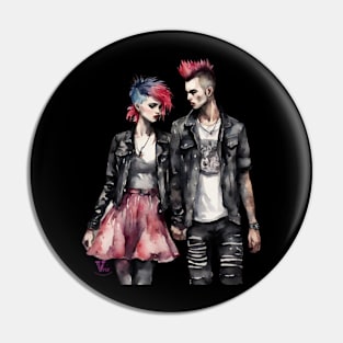 Romantic Punk Couple Pin