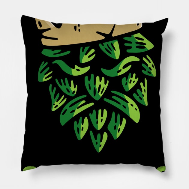 Hop King Logo Pillow by Broken Throne Brewing