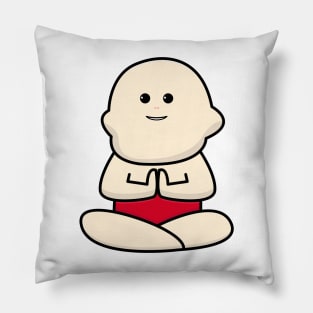 International yoga day with cute baby character Pillow