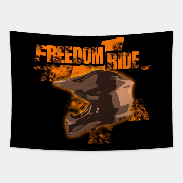 Freedom Ride Tapestry by tatzkirosales-shirt-store