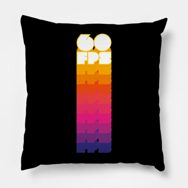 60 FPS Colors (v1) Pillow by bluerockproducts