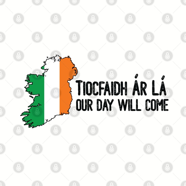Tiocfaidh Ár Lá - Ireland with flag overlay by Caleb Smith, illustrator