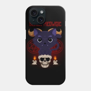 Black Meowgic -  Funny Cute Spooky Cat TShirt Phone Case