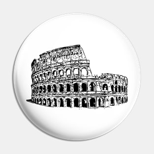 Lineart colosseum in Rome Pin