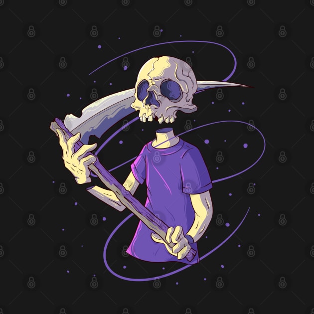 Japanese Sci-fi Skeleton 3 - Vector art illustration by Yabisan_art