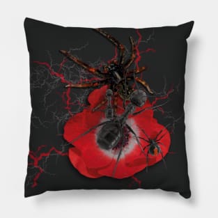 Spiders, Ants and Poppy Pillow