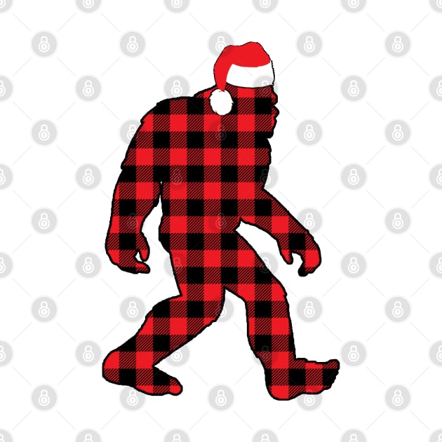 Christmas Bigfoot - Plaid by  The best hard hat stickers 