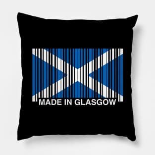 Made in Glasgow Funny Scottish Flag Pillow