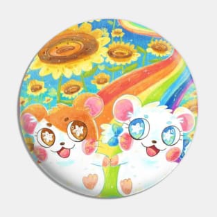 Rainbow Hamtaro Pin