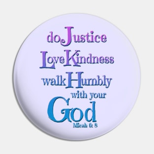 Micah 6:8 Bible Verse Do Justly Love Kindness Walk Humbly Pin