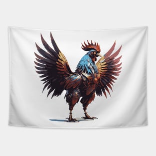 Anime Rooster armor warrior T-shirt design Tapestry