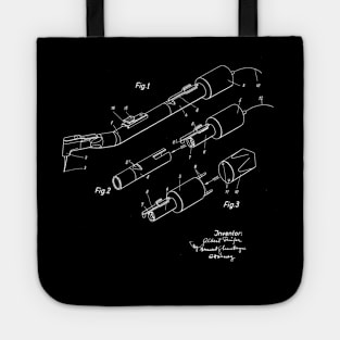 Dentist Drill Vintage Patent Drawing Tote