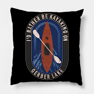 Id Rather Be Kayaking On Gerber Lake in Wisconsin Pillow