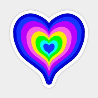 Rainbow y2k Aesthetic Hearts Magnet