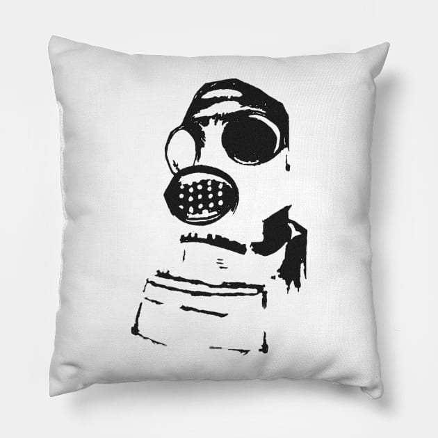 Gasmask Pillow by Roosiff