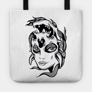 Skull woman Tote