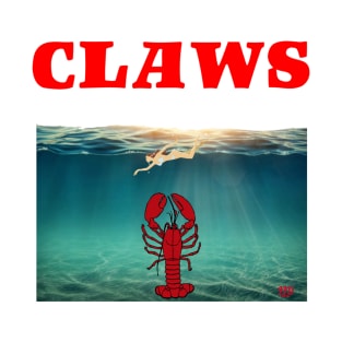 CLAWS (Jaws Parody) Novelty Graphic T-Shirt